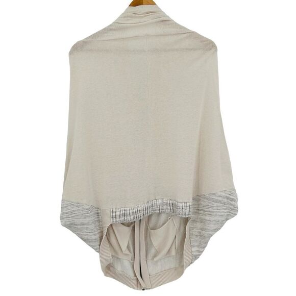 Anthropologie moth Austral zip dolman sleeve oatmeal and gray sweater size large - Picture 5 of 8